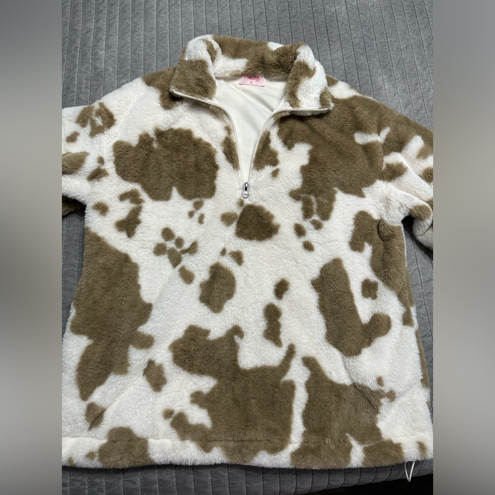 Pink Lily Cowprint sweater